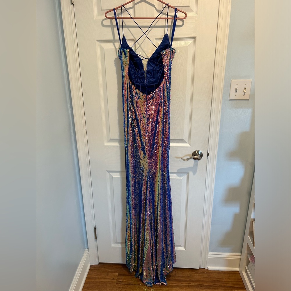 Sequin Prom Dress Oil size 4 NWOT - Picture 2 of 7